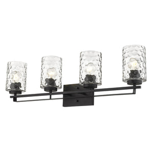 Homeroots Livvy 4-light Matte Black Vanity   398665
