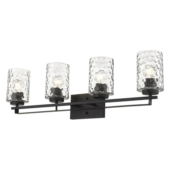 Homeroots Livvy 4-light Matte Black Vanity   398665
