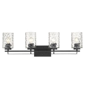 Homeroots Livvy 4-light Matte Black Vanity   398665