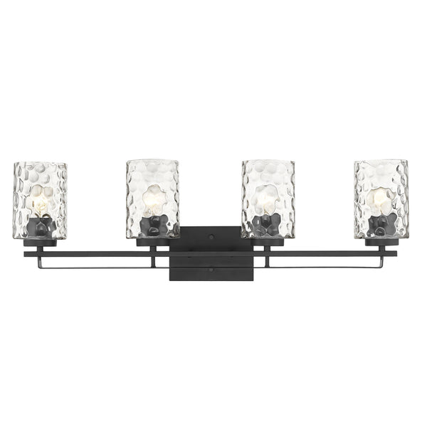 Homeroots Livvy 4-light Matte Black Vanity   398665