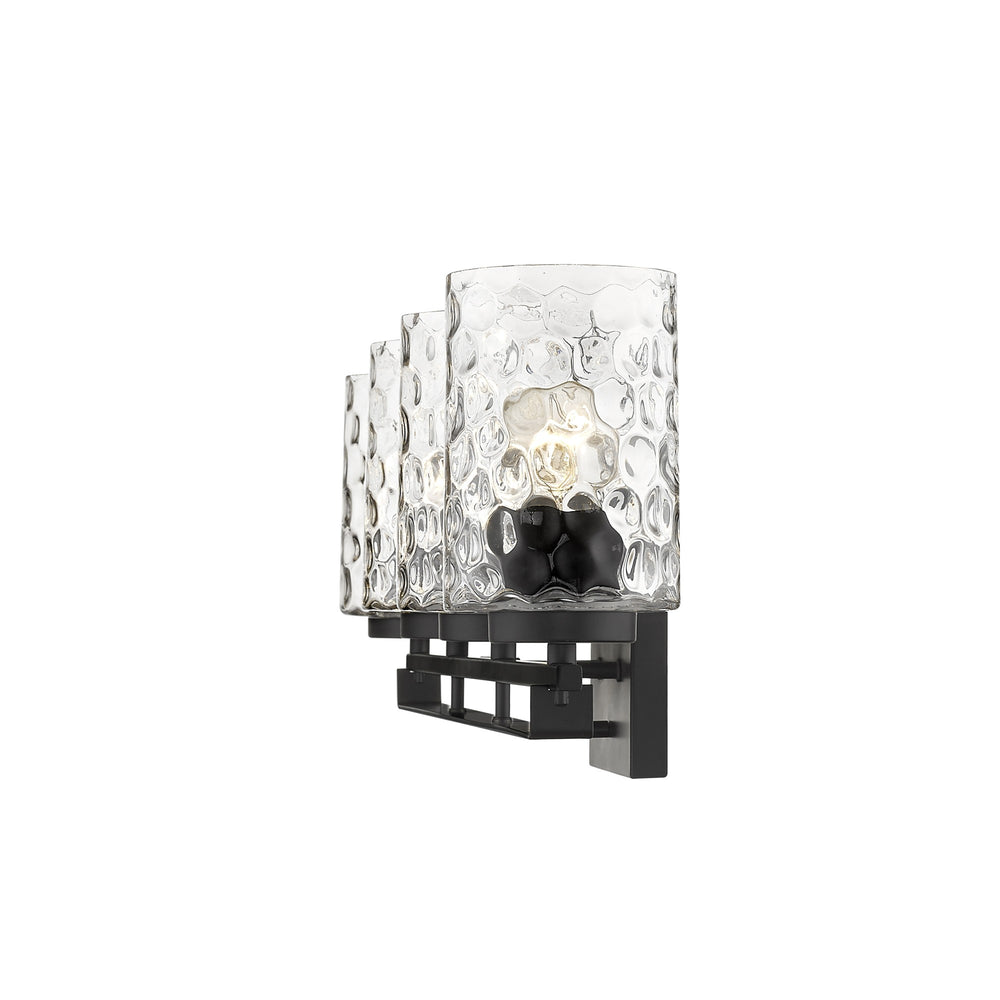 Homeroots Livvy 4-light Matte Black Vanity   398665