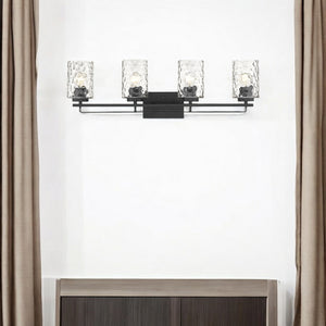 Homeroots Livvy 4-light Matte Black Vanity   398665