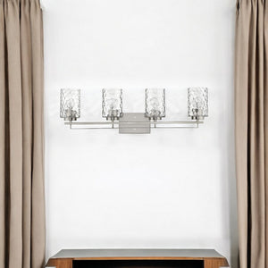 Homeroots Livvy 4-light Satin Nickel Vanity   398667