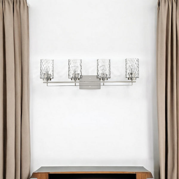 Homeroots Livvy 4-light Satin Nickel Vanity   398667