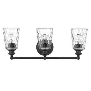 Homeroots Mae 3-light Matte Black Vanity   398674