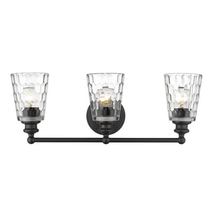 Homeroots Mae 3-light Matte Black Vanity   398674