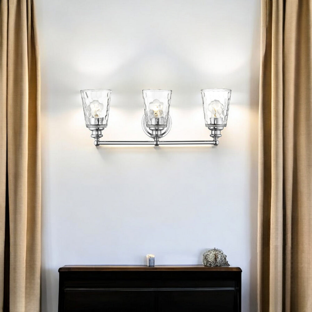 Homeroots Mae 3-light Chrome Vanity   398675