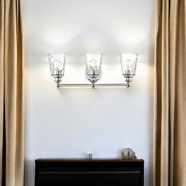 Homeroots Mae 3-light Chrome Vanity   398675