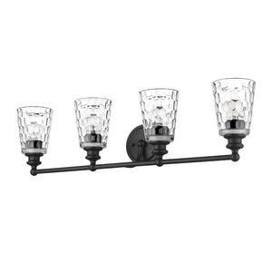 Homeroots Mae 4-light Matte Black Vanity   398677