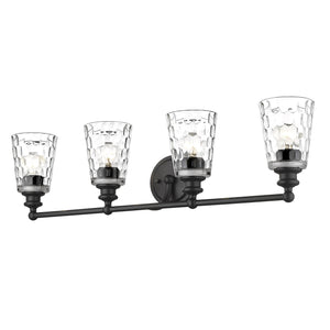 Homeroots Mae 4-light Matte Black Vanity   398677