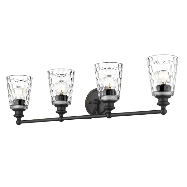 Homeroots Mae 4-light Matte Black Vanity   398677