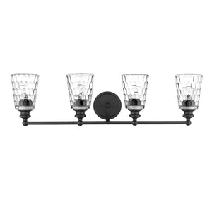 Homeroots Mae 4-light Matte Black Vanity   398677
