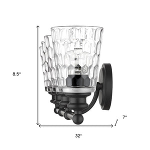 Homeroots Mae 4-light Matte Black Vanity   398677