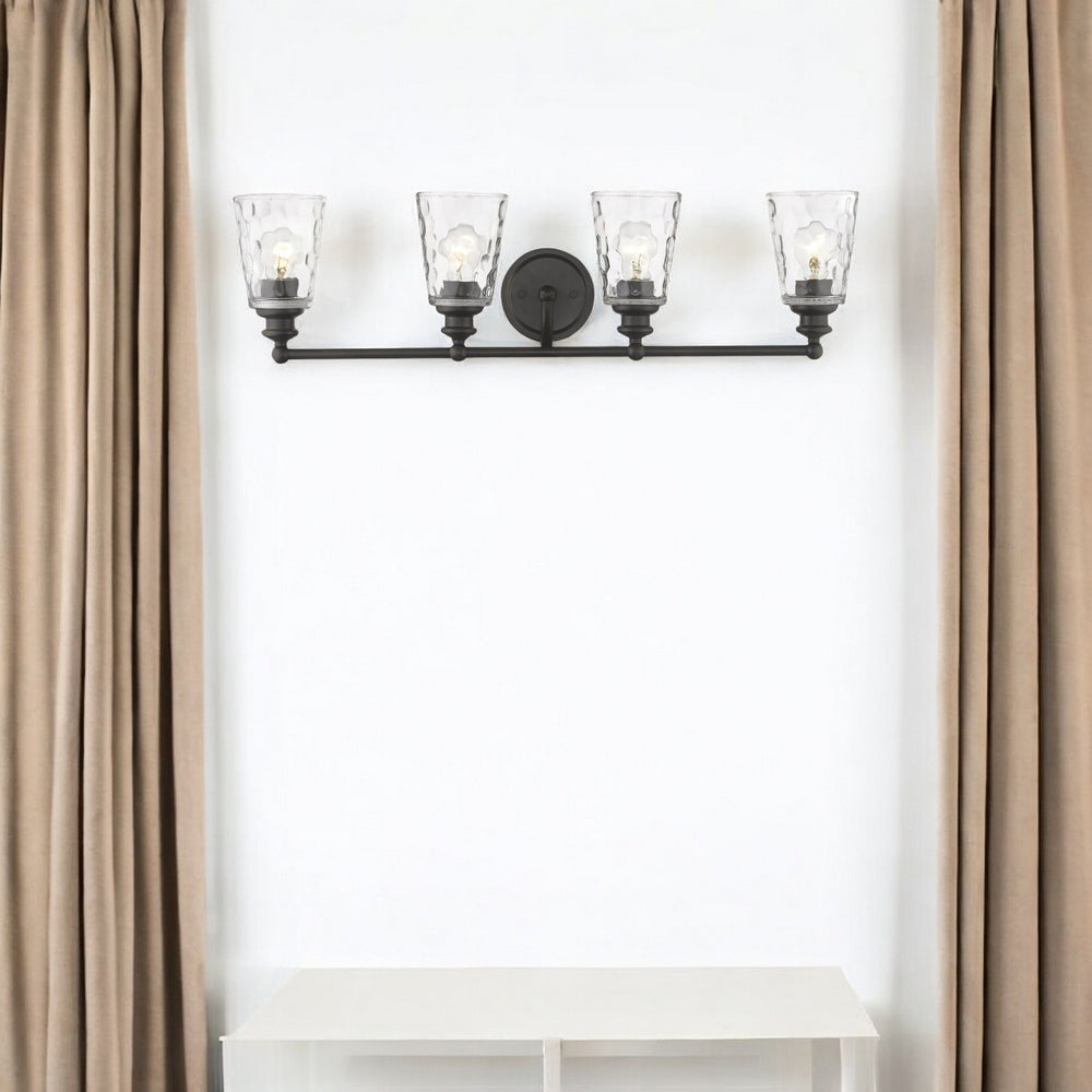 Homeroots Mae 4-light Oil-rubbed Bronze Vanity   398679