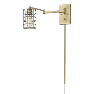 Homeroots Industrial Gold Metal Wall Sconce   398681