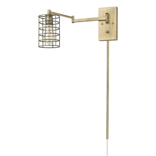 Homeroots Industrial Gold Metal Wall Sconce   398681