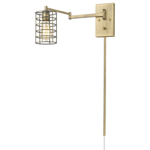 Homeroots Industrial Gold Metal Wall Sconce   398681