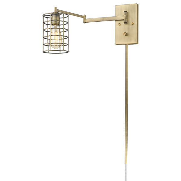 Homeroots Industrial Gold Metal Wall Sconce   398681
