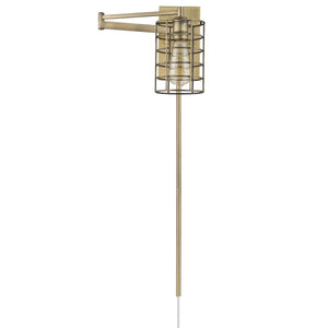 Homeroots Industrial Gold Metal Wall Sconce   398681