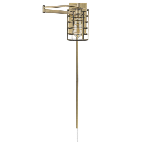 Homeroots Industrial Gold Metal Wall Sconce   398681