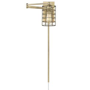Homeroots Industrial Gold Metal Wall Sconce   398681