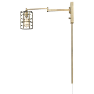 Homeroots Industrial Gold Metal Wall Sconce   398681