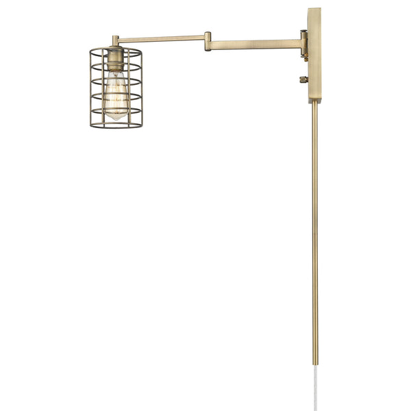 Homeroots Industrial Gold Metal Wall Sconce   398681