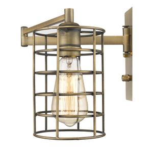 Homeroots Industrial Gold Metal Wall Sconce   398681