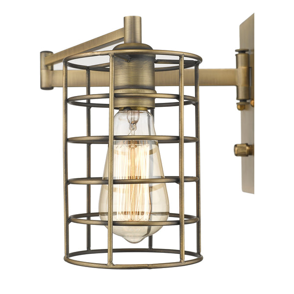 Homeroots Industrial Gold Metal Wall Sconce   398681