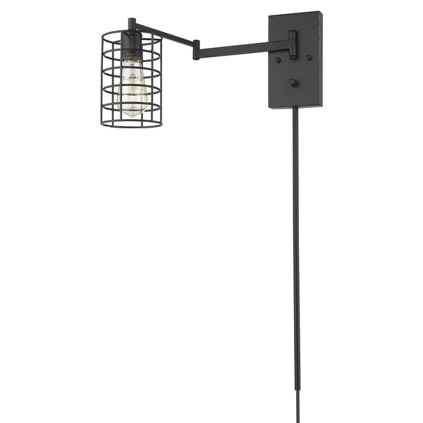 Homeroots Industrial Bronze Metal Wall Sconce   398682
