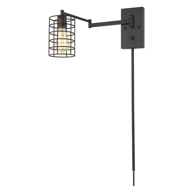 Homeroots Industrial Bronze Metal Wall Sconce   398682