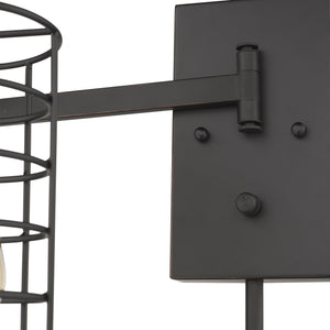 Homeroots Industrial Bronze Metal Wall Sconce   398682