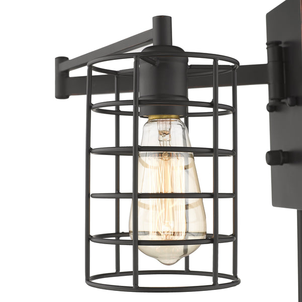 Homeroots Industrial Bronze Metal Wall Sconce   398682