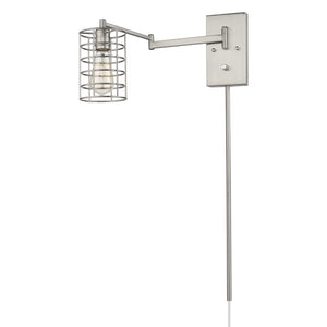 Homeroots Industrial Silver Metal Wall Sconce   398683