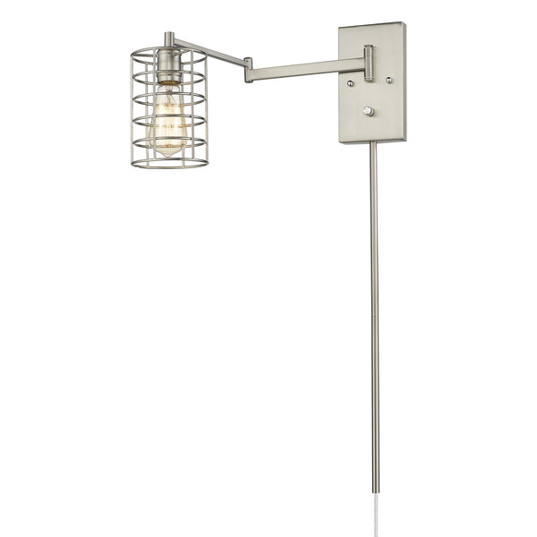 Homeroots Industrial Silver Metal Wall Sconce   398683