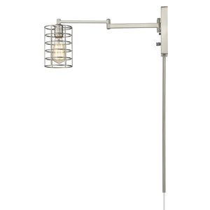 Homeroots Industrial Silver Metal Wall Sconce   398683