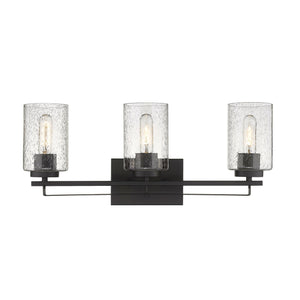 Homeroots Bronze Metal And Textured Glass Three Light Wall Sconce   398692