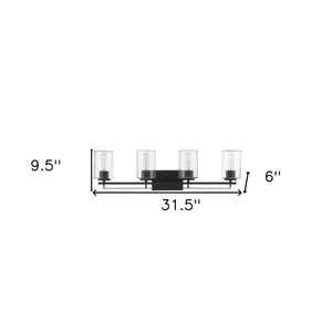 Homeroots Orella 4-light Matte Black Sconce   398694