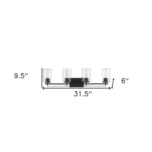 Homeroots Orella 4-light Matte Black Sconce   398694