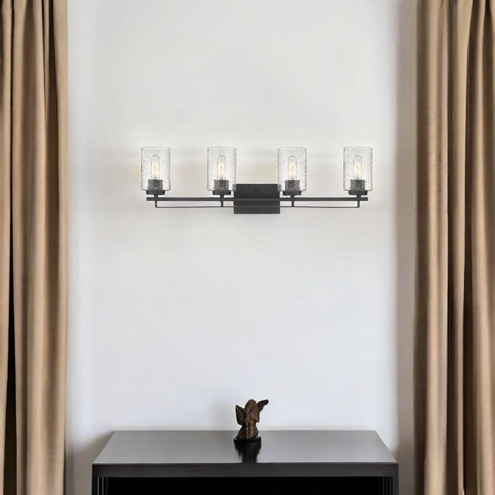 HomeRoots Orella 4-Light Oil-Rubbed Bronze Vanity Light - Modern Adjustable Fixture for Elegant Spaces 398695