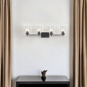 HomeRoots Orella 4-Light Oil-Rubbed Bronze Vanity Light - Modern Adjustable Fixture for Elegant Spaces 398695