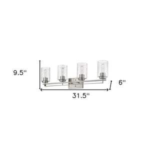Homeroots Orella 4-light Satin Nickel Vanity   398696