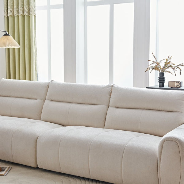English Elm Premium Chenille High-back Sofa Solid Hardwood Frame Ergonomic Seat for Spacious Living Beige W1765S00137
