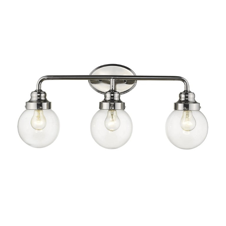 HomeRoots 12 Inch Glass and Metal Vanity Flush Mount Sconce for Bright Modern Bathroom Lighting 26 inches 398703