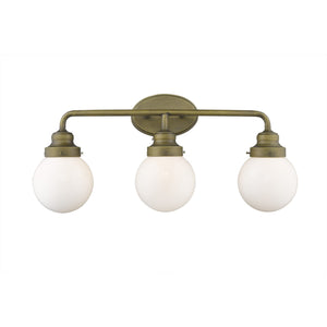 Homeroots Portsmith 3-light Raw Brass Vanity   398704