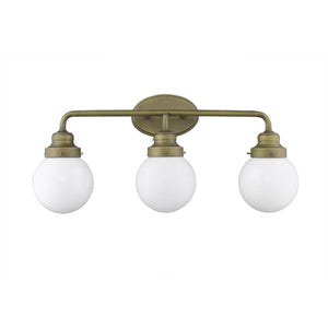 Homeroots Portsmith 3-light Raw Brass Vanity   398704