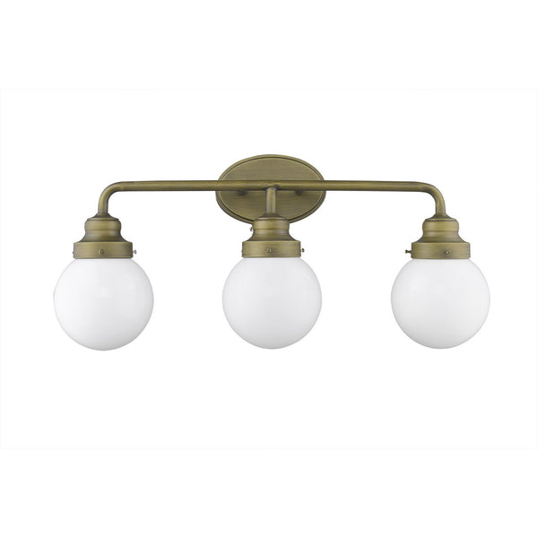 Homeroots Portsmith 3-light Raw Brass Vanity   398704