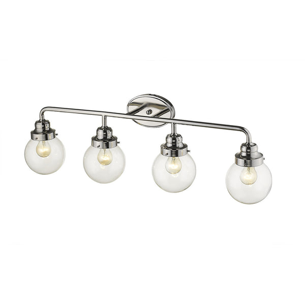 Homeroots Portsmith 4-light Polished Nickel Vanity   398705