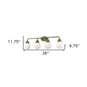 Homeroots Portsmith 4-light Raw Brass Vanity   398706