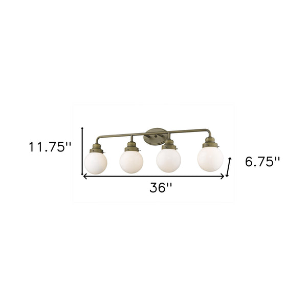 Homeroots Portsmith 4-light Raw Brass Vanity   398706